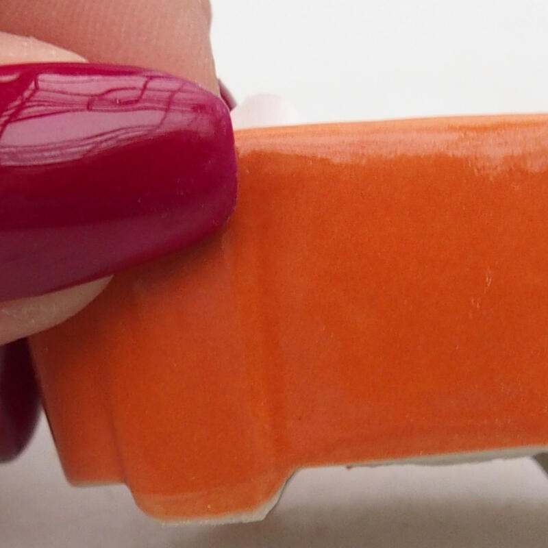 Bol à bonsaï en céramique 4 x 2,5 x 2 cm, orange