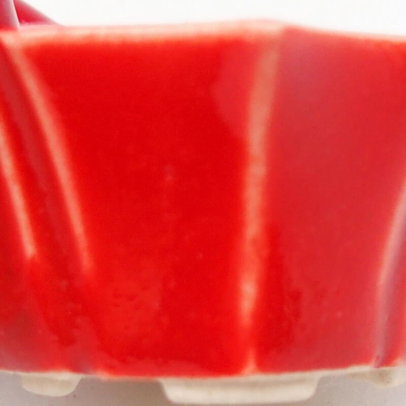 Bol à bonsaï en céramique 4 x 3,5 x 2 cm, couleur rouge