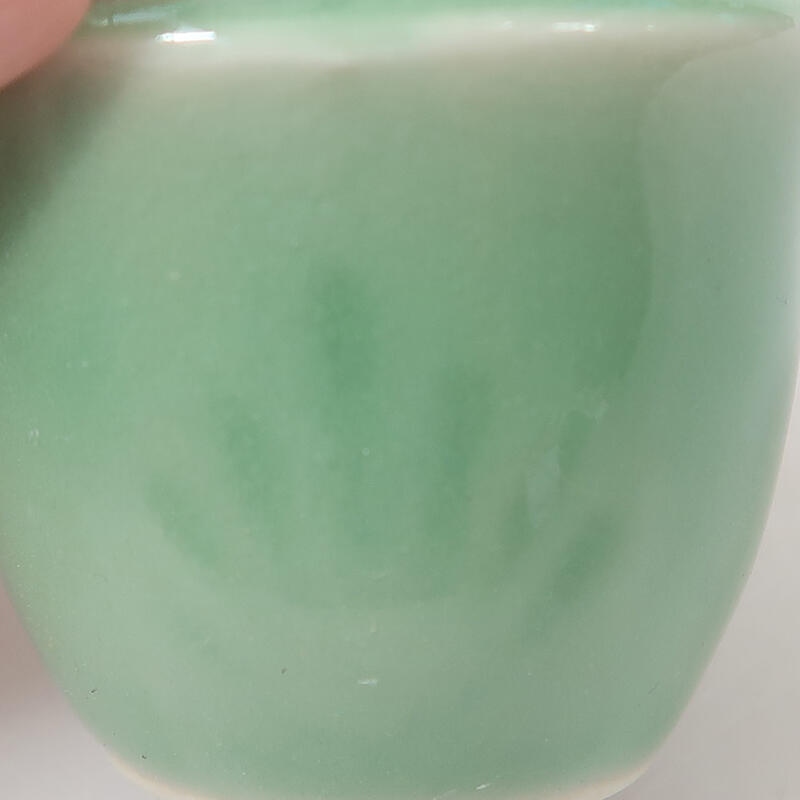 Bol à bonsaï en céramique 4 x 4 x 3 cm, vert