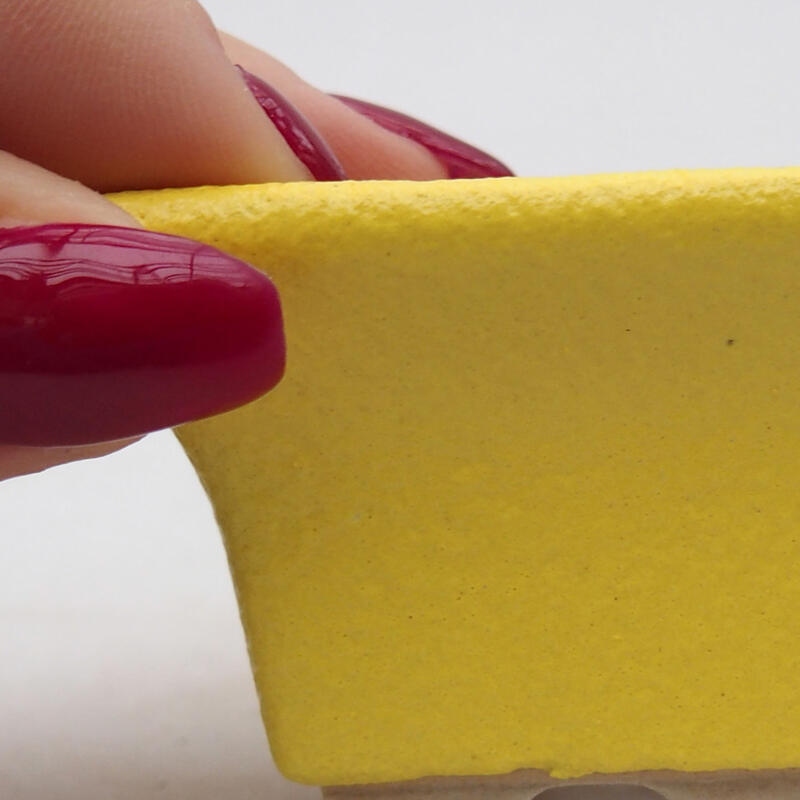 Bol à bonsaï en céramique 5,5 x 5,5 x 3,5 cm, jaune