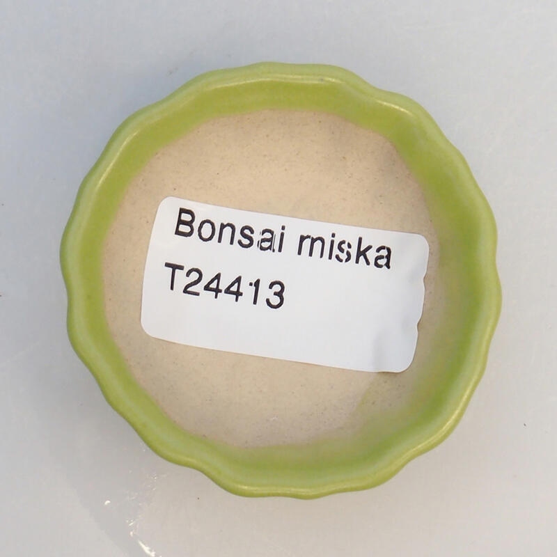 Bol à bonsaï en céramique 5 x 5 x 2 cm, vert