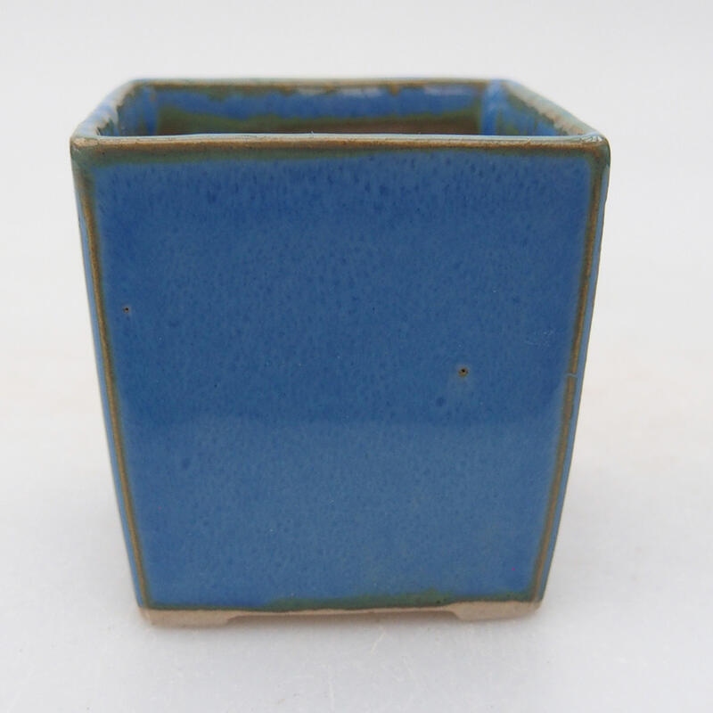 Bol à bonsaï en céramique 5 x 5 x 5 cm, couleur bleu