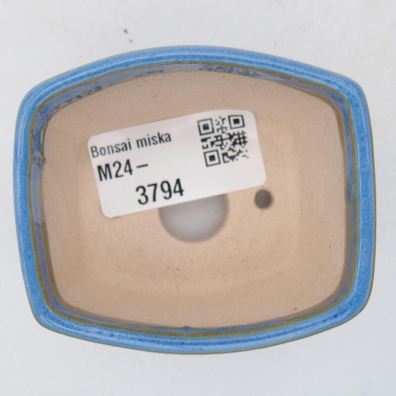 Bol à bonsaï en céramique 6,5 x 5,5 x 4 cm, couleur bleu