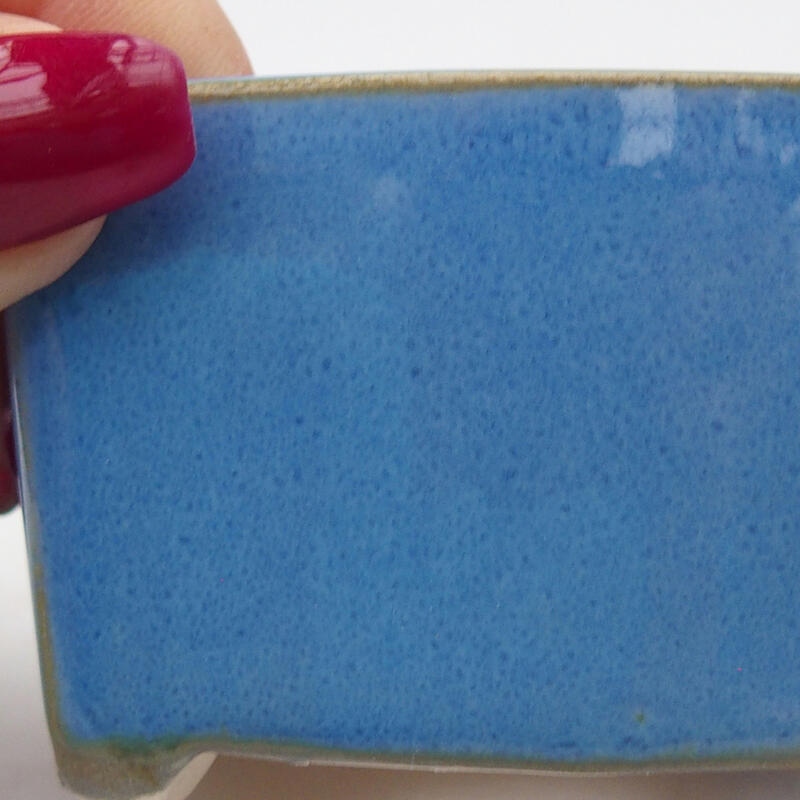 Bol à bonsaï en céramique 6,5 x 5,5 x 4 cm, couleur bleu