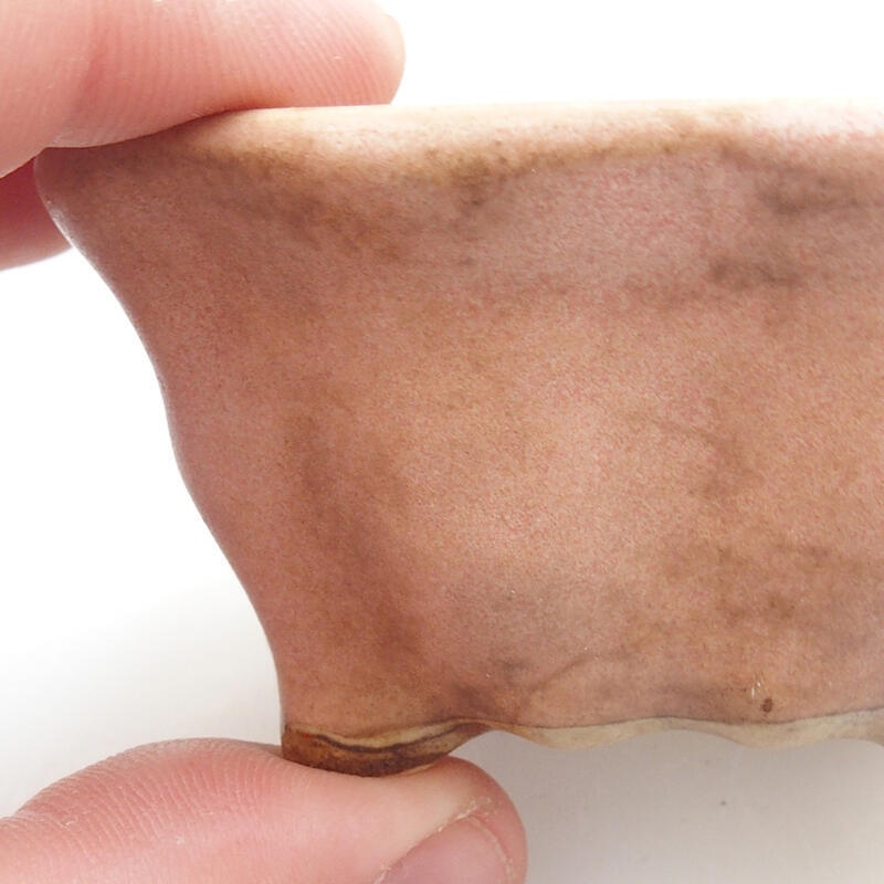 Bol à bonsaï en céramique 6,5 x 6,5 x 3,5 cm, rose