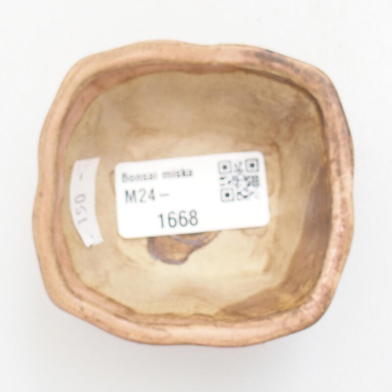 Bol à bonsaï en céramique 6,5 x 6,5 x 3,5 cm, rose