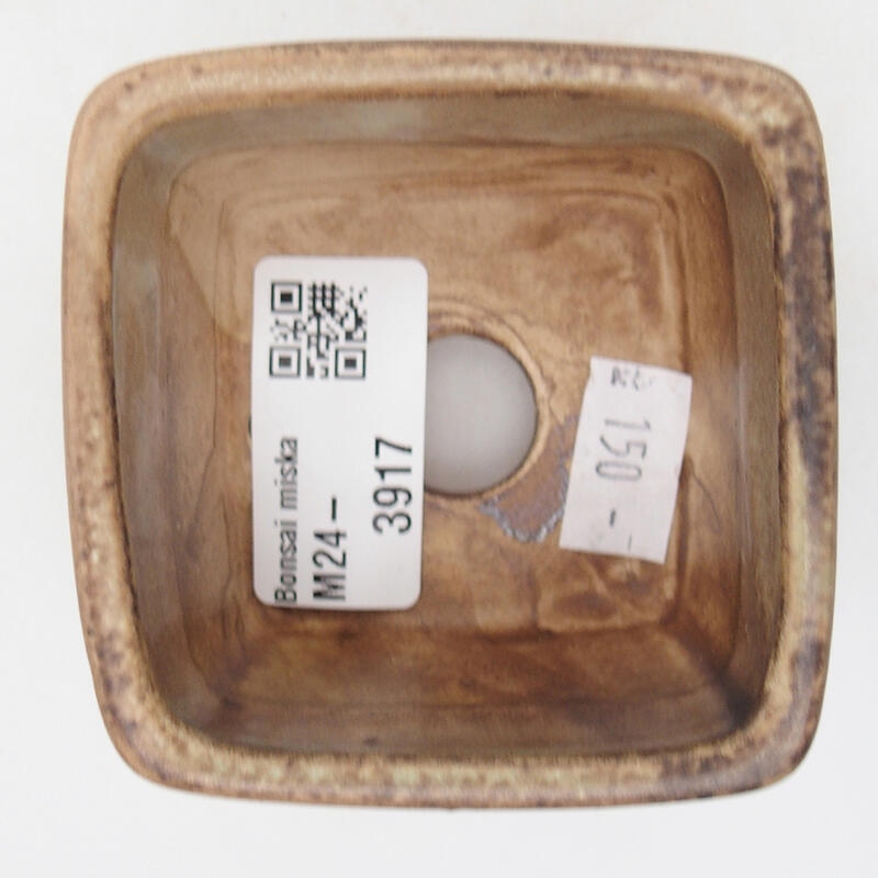 Bol à bonsaï en céramique 6,5 x 6,5 x 4,5 cm, vert