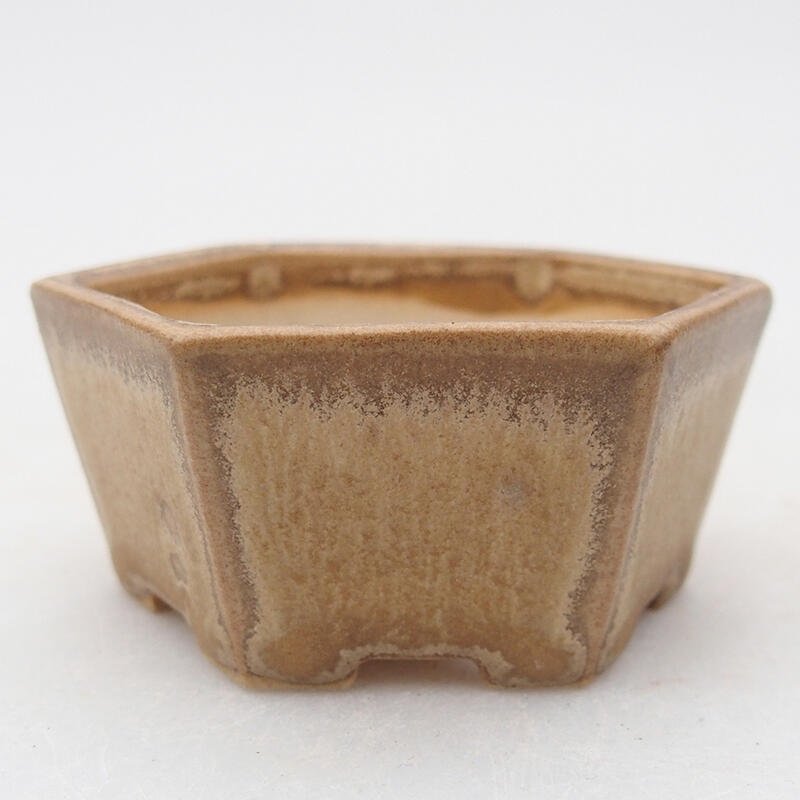 Bol à bonsaï en céramique 6 x 5,5 x 2,5 cm, couleur beige
