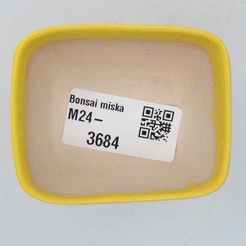 Bol à bonsaï en céramique 6 x 5 x 3 cm, jaune