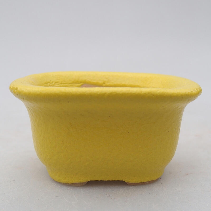 Bol à bonsaï en céramique 6 x 5 x 3 cm, jaune