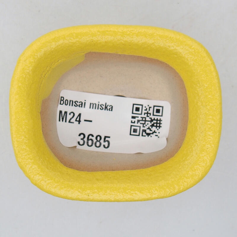 Bol à bonsaï en céramique 6 x 5 x 3 cm, jaune