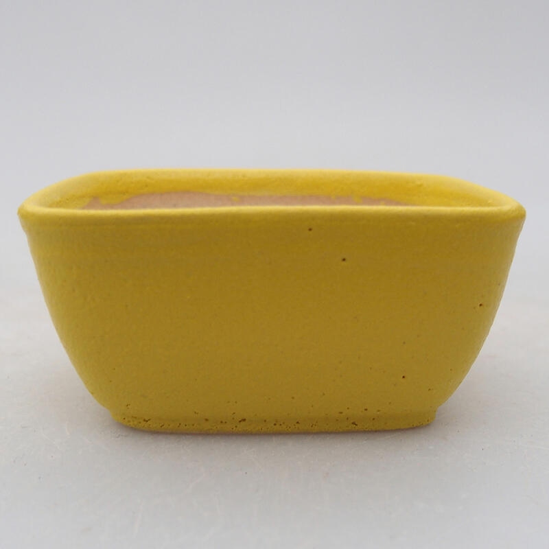 Bol à bonsaï en céramique 6 x 5 x 3 cm, jaune