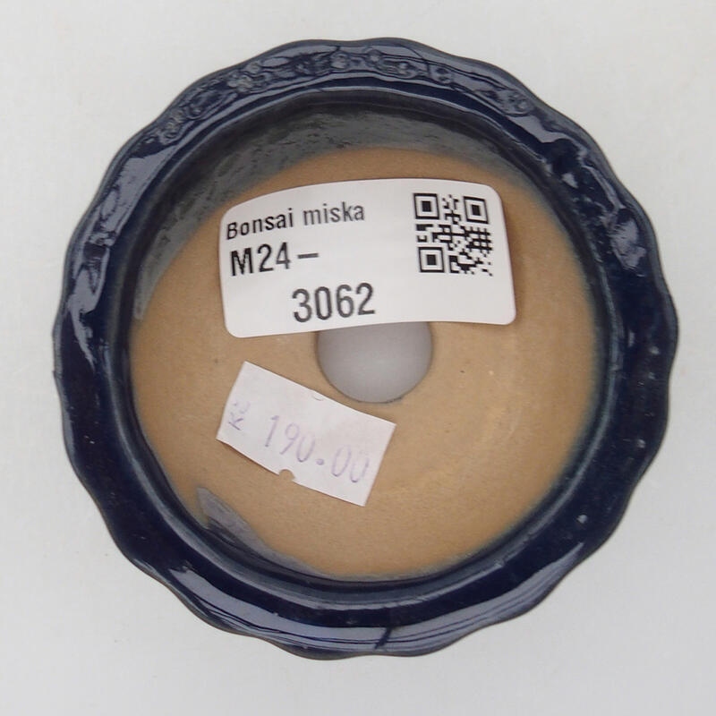 Bol à bonsaï en céramique 6 x 6 x 3,5 cm, couleur bleu