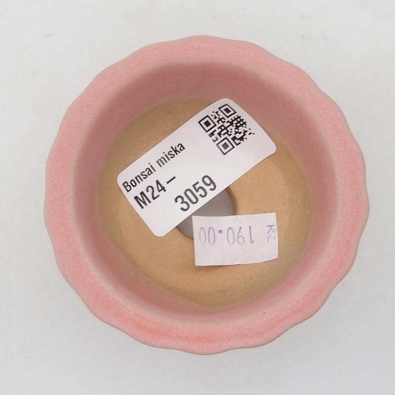 Bol à bonsaï en céramique 6 x 6 x 3,5 cm, rose