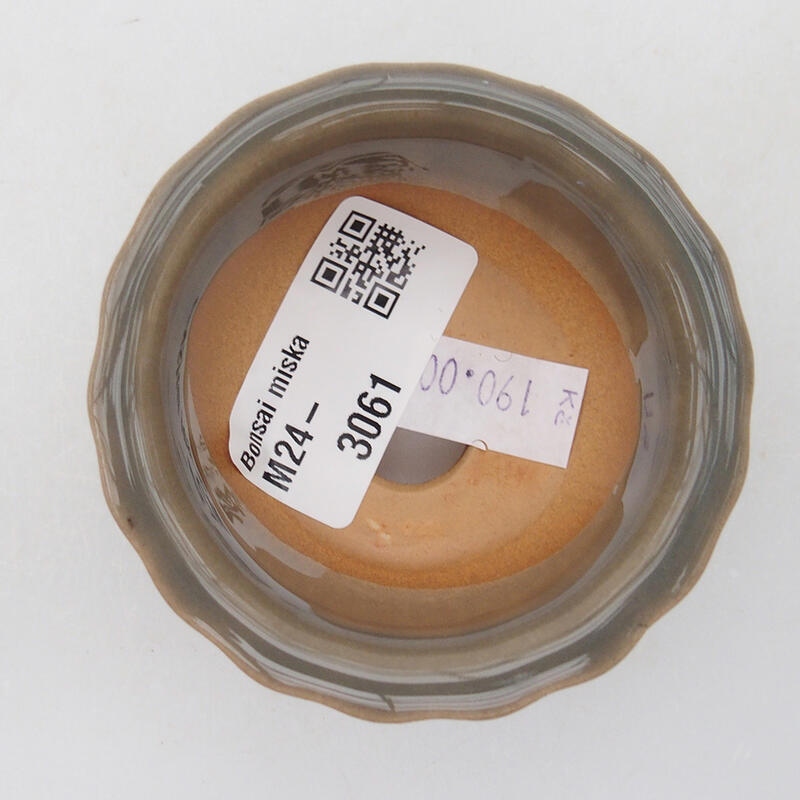 Bol à bonsaï en céramique 6 x 6 x 3,5 cm, gris