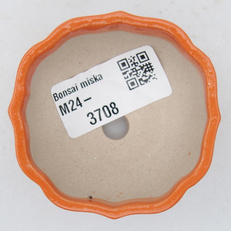 Bol à bonsaï en céramique 6 x 6 x 3 cm, orange