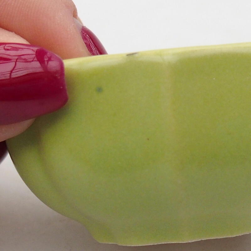 Bol à bonsaï en céramique 6 x 6 x 3 cm, vert