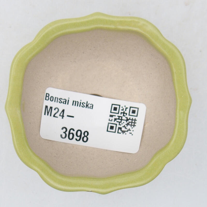 Bol à bonsaï en céramique 6 x 6 x 3 cm, vert