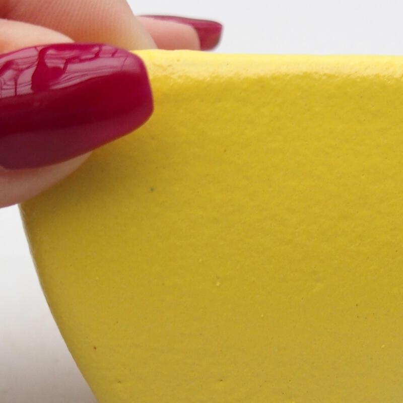 Bol à bonsaï en céramique 6 x 6 x 4,5 cm, jaune