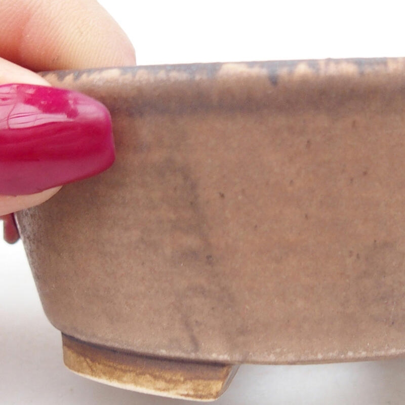 Bol à bonsaï en céramique 7,5 x 7 x 4 cm, brun