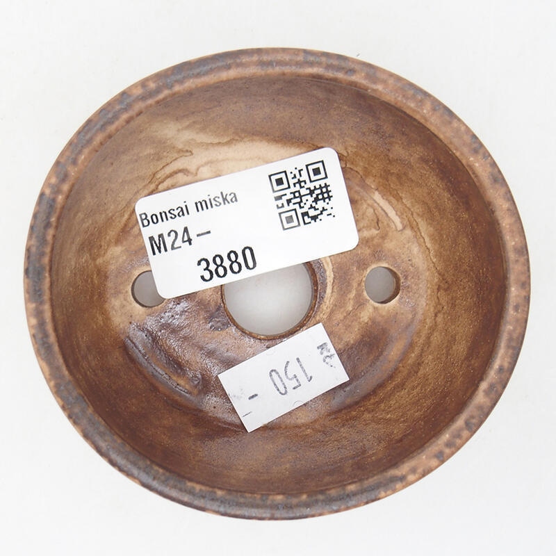 Bol à bonsaï en céramique 7,5 x 7 x 4 cm, brun