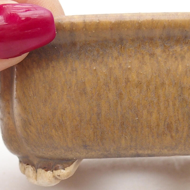 Bol à bonsaï en céramique 7,5 x 7 x 4 cm, brun