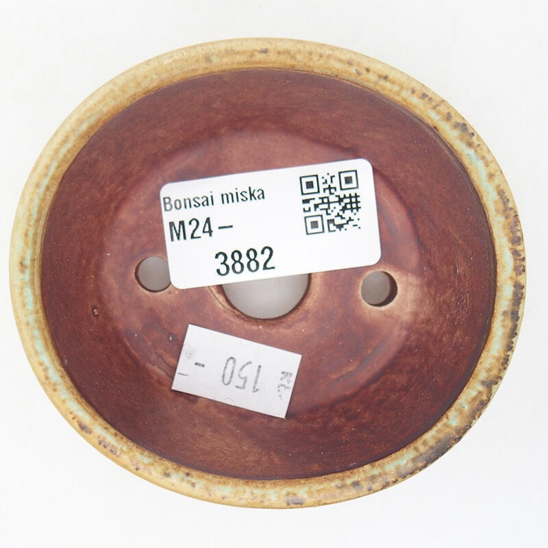 Bol à bonsaï en céramique 7,5 x 7 x 4 cm, vert