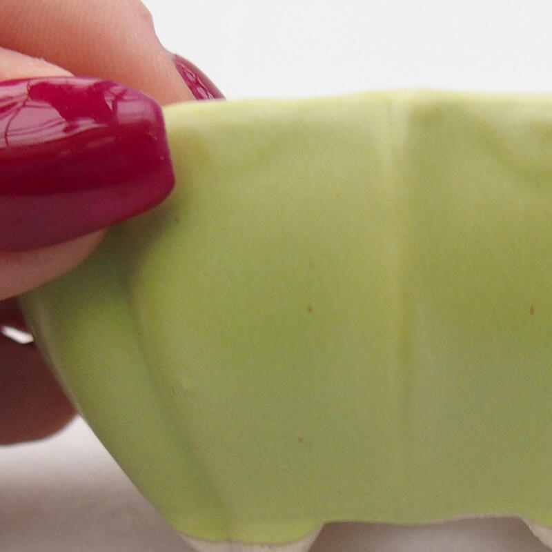 Bol à bonsaï en céramique 7 x 5 x 3,5 cm, vert