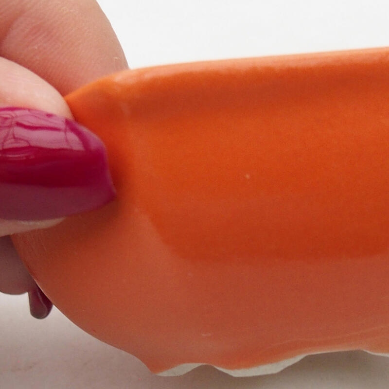 Bol à bonsaï en céramique 7 x 6 x 3 cm, orange