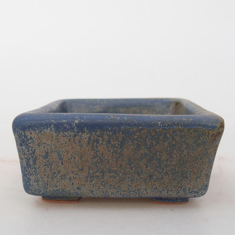 Bol à bonsaï en céramique 7 x 7 x 3 cm, couleur bleu