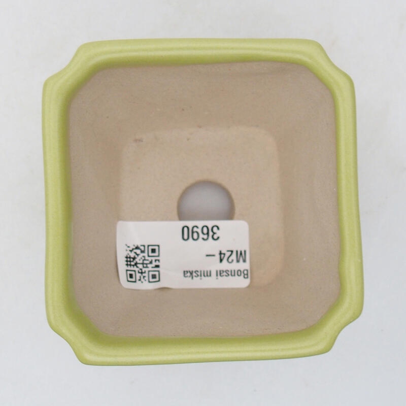 Bol à bonsaï en céramique 7 x 7 x 6 cm, vert