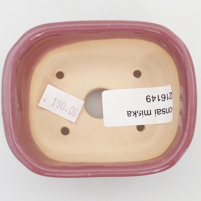 Bol à bonsaï en céramique 8,5 x 7 x 3,5 cm, couleur violet