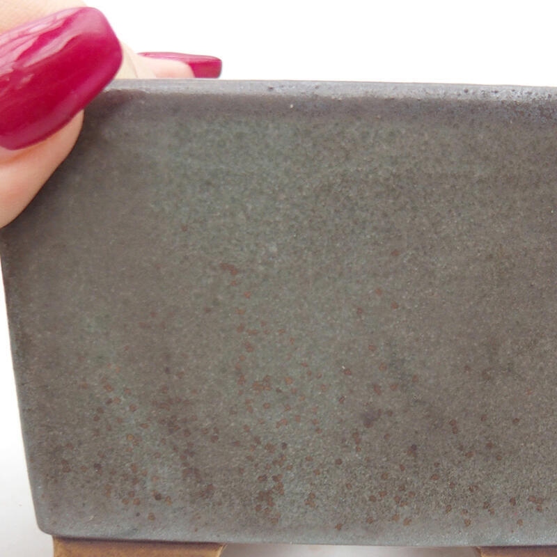 Bol à bonsaï en céramique 8,5 x 8,5 x 5,5 cm, couleur bleu