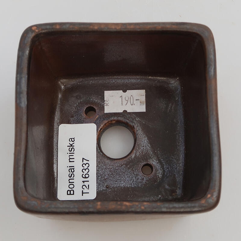 Bol à bonsaï en céramique 8,5 x 8,5 x 5,5 cm, rose