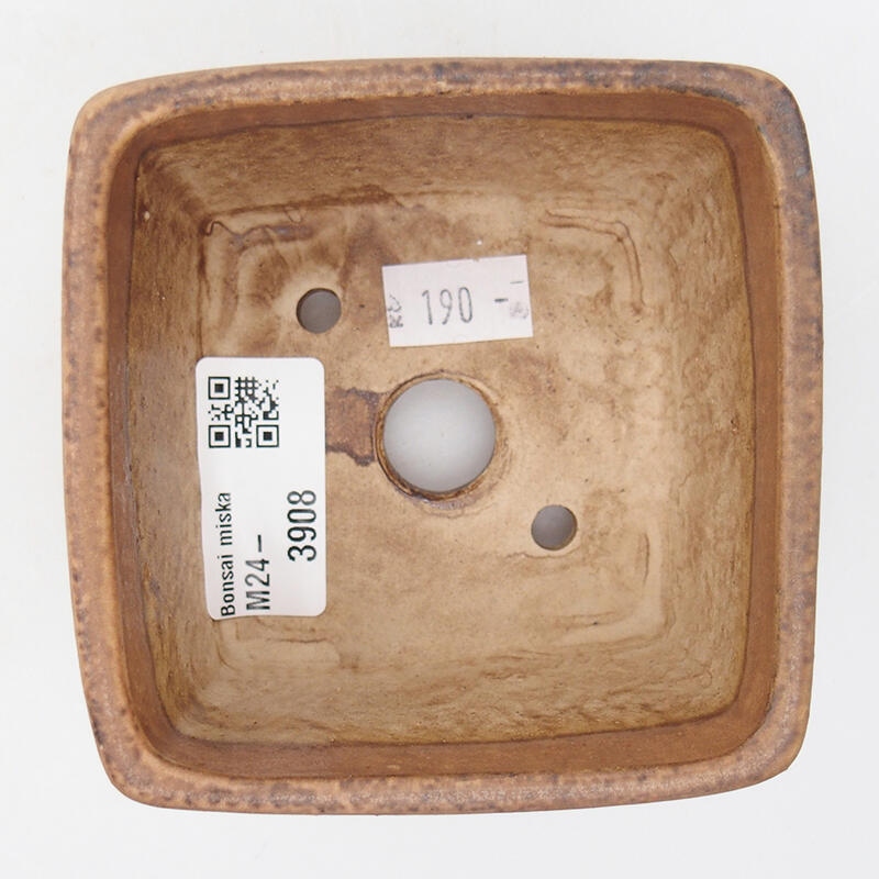 Bol à bonsaï en céramique 8,5 x 8,5 x 5,5 cm, rose