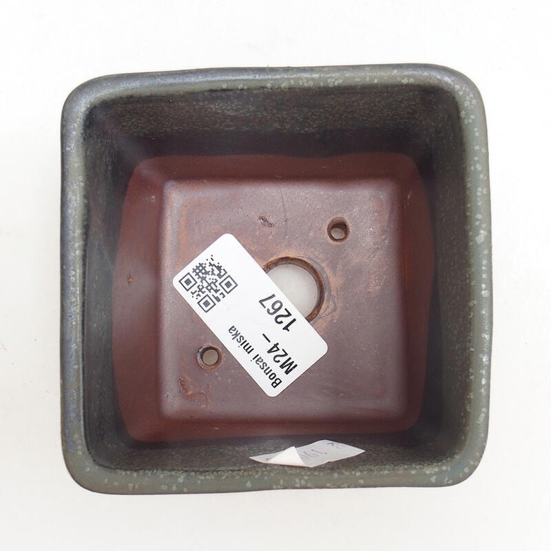 Bol bonsaï en céramique 8,5 x 8,5 x 5,5 cm, gris