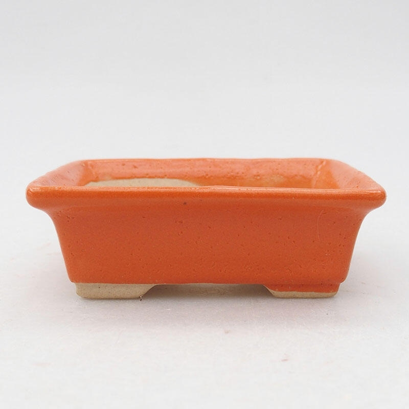 Bol à bonsaï en céramique 8 x 6 x 2,5 cm, orange