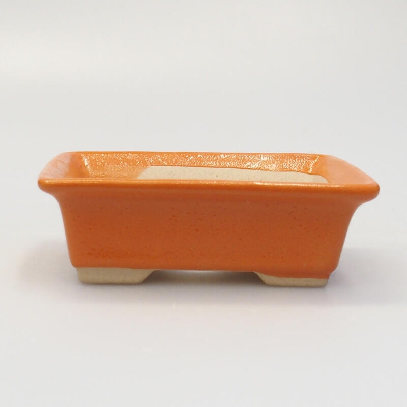 Bol à bonsaï en céramique 8 x 6 x 3 cm, orange