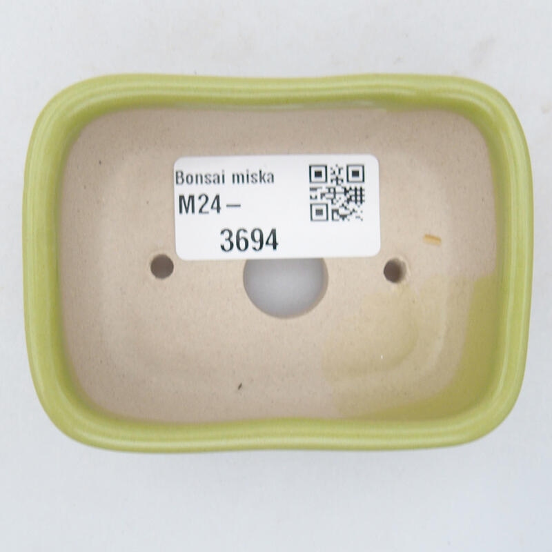 Bol à bonsaï en céramique 8 x 6 x 3 cm, vert