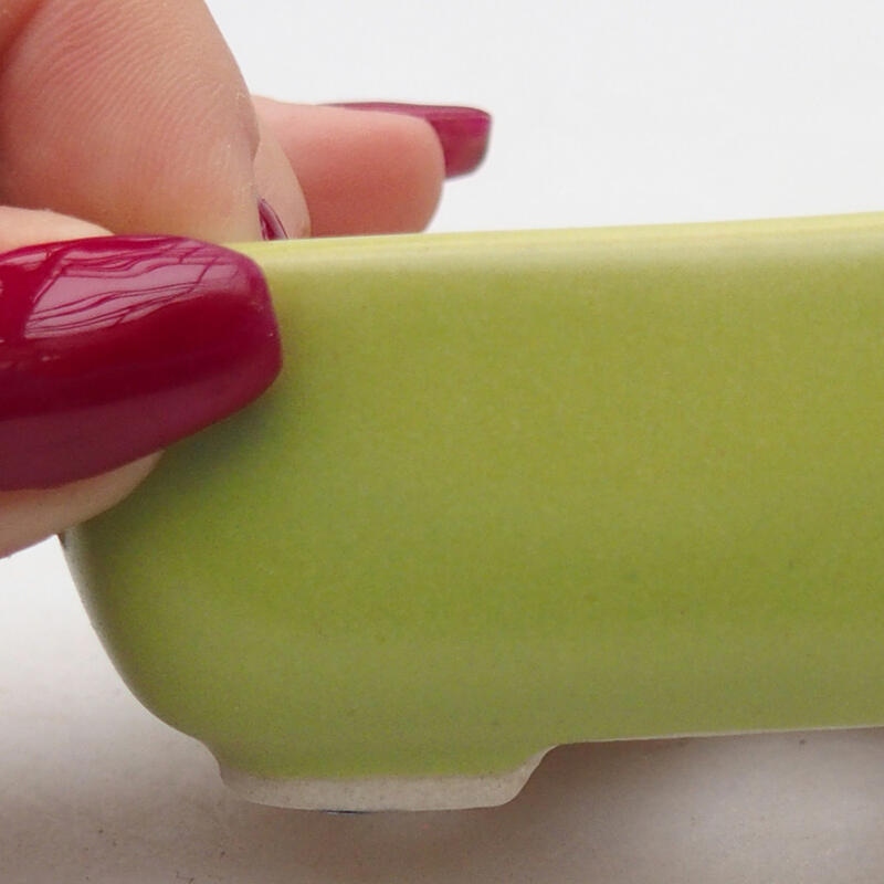 Bol à bonsaï en céramique 8 x 6 x 3 cm, vert