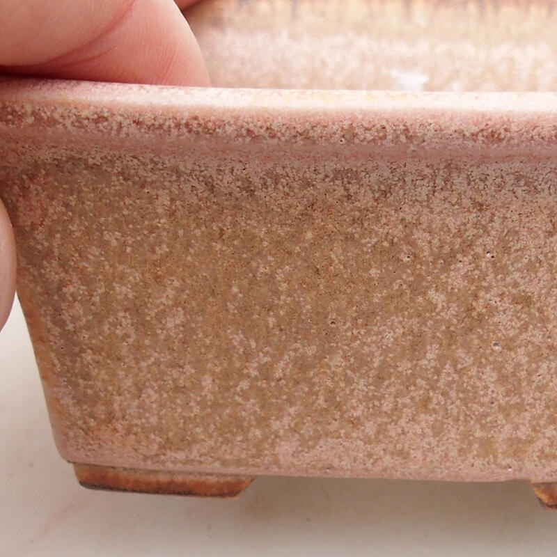 Bol à bonsaï en céramique 8 x 6 x 4 cm, rose