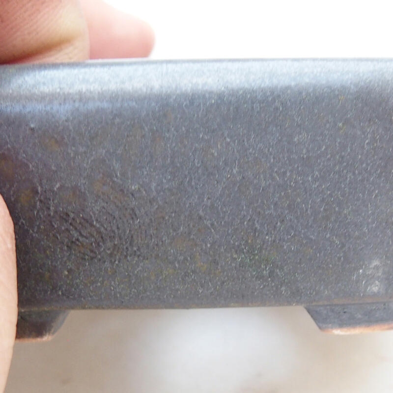 Bol à bonsaï en céramique 8 x 7 x 3,5 cm, couleur métal