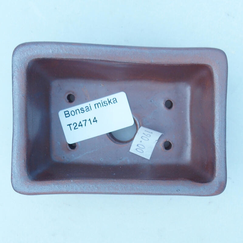 Bol à bonsaï en céramique 8 x 7 x 3 cm, couleur métal