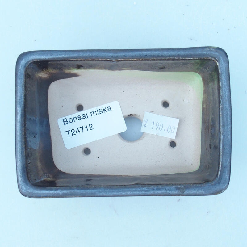 Bol à bonsaï en céramique 8 x 7 x 3 cm, couleur métal