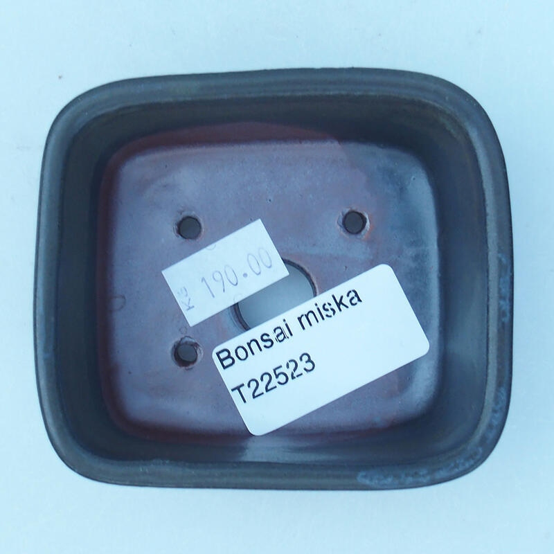 Bol à bonsaï en céramique 8 x 7 x 3 cm, gris