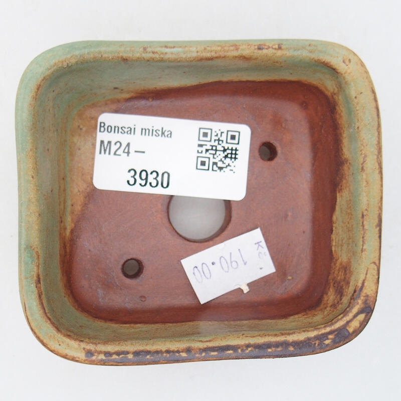 Bol à bonsaï en céramique 8 x 7 x 3 cm, vert