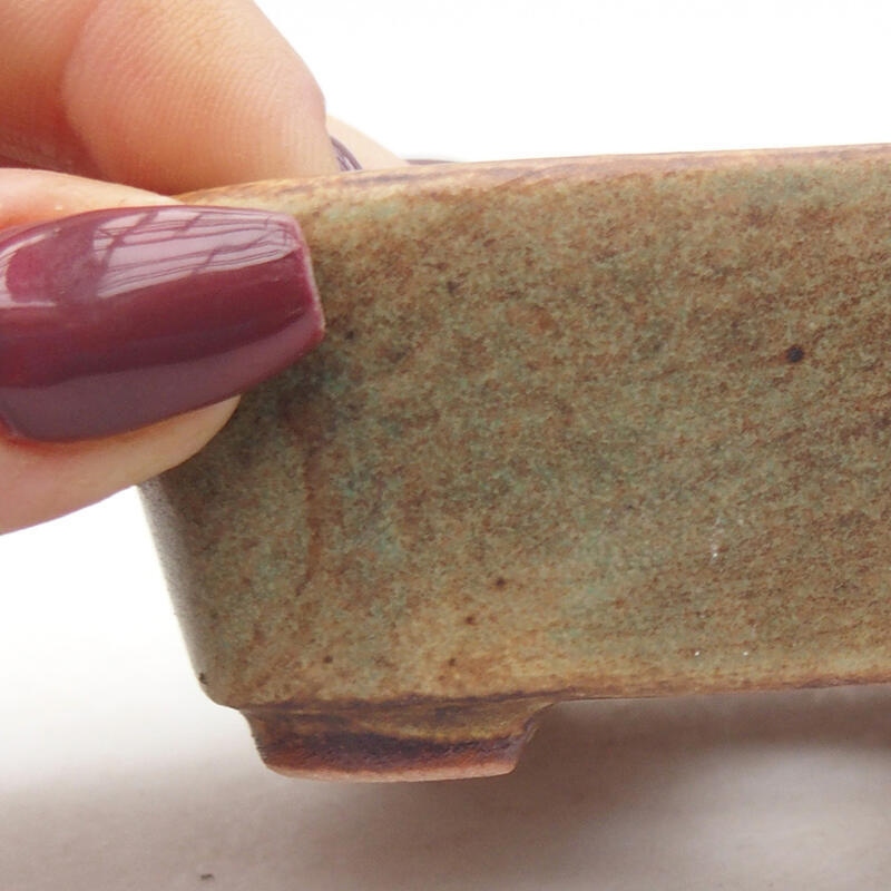 Bol à bonsaï en céramique 8 x 7 x 3 cm, vert