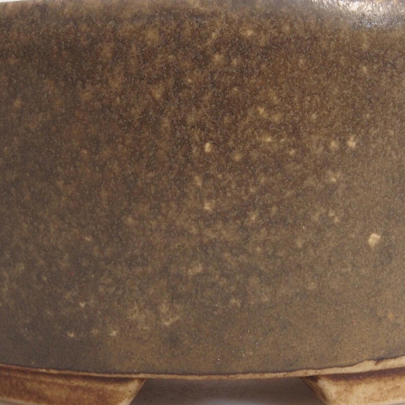 Bol à bonsaï en céramique 8 x 7 x 4 cm, brun