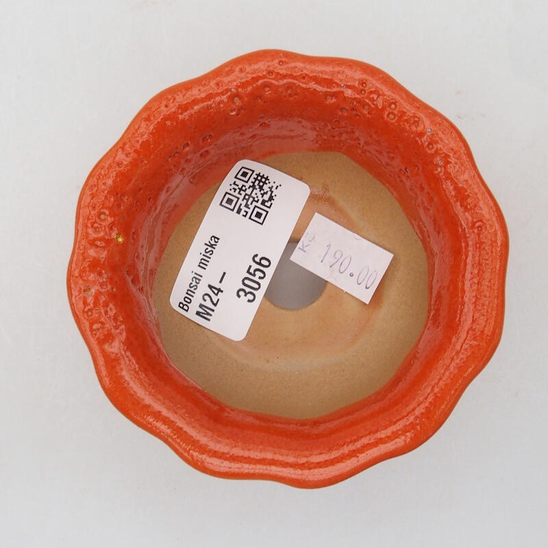 Bol à bonsaï en céramique 8 x 8 x 4 cm, orange