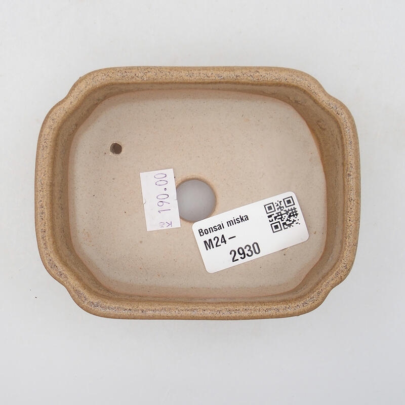 Bol à bonsaï en céramique 9,5 x 7,5 x 3,5 cm, brun